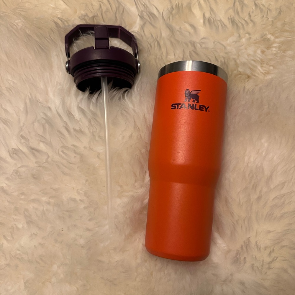 Stanley Iceflow 30 oz Tigerlily Orange Plum Flip Straw - Picture 2 of 10